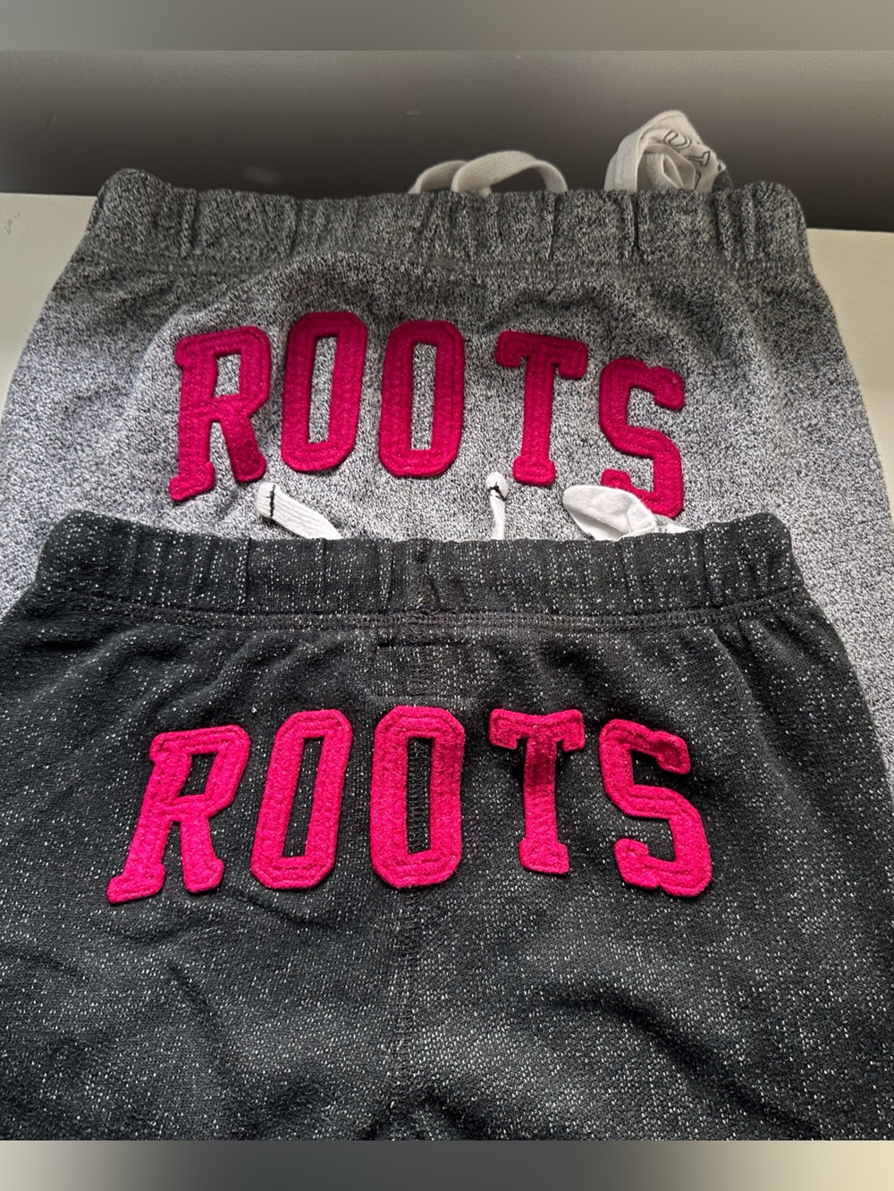 Roots Kids Size 10 Sweatpants Joggers Lot of 2 Grey & Black